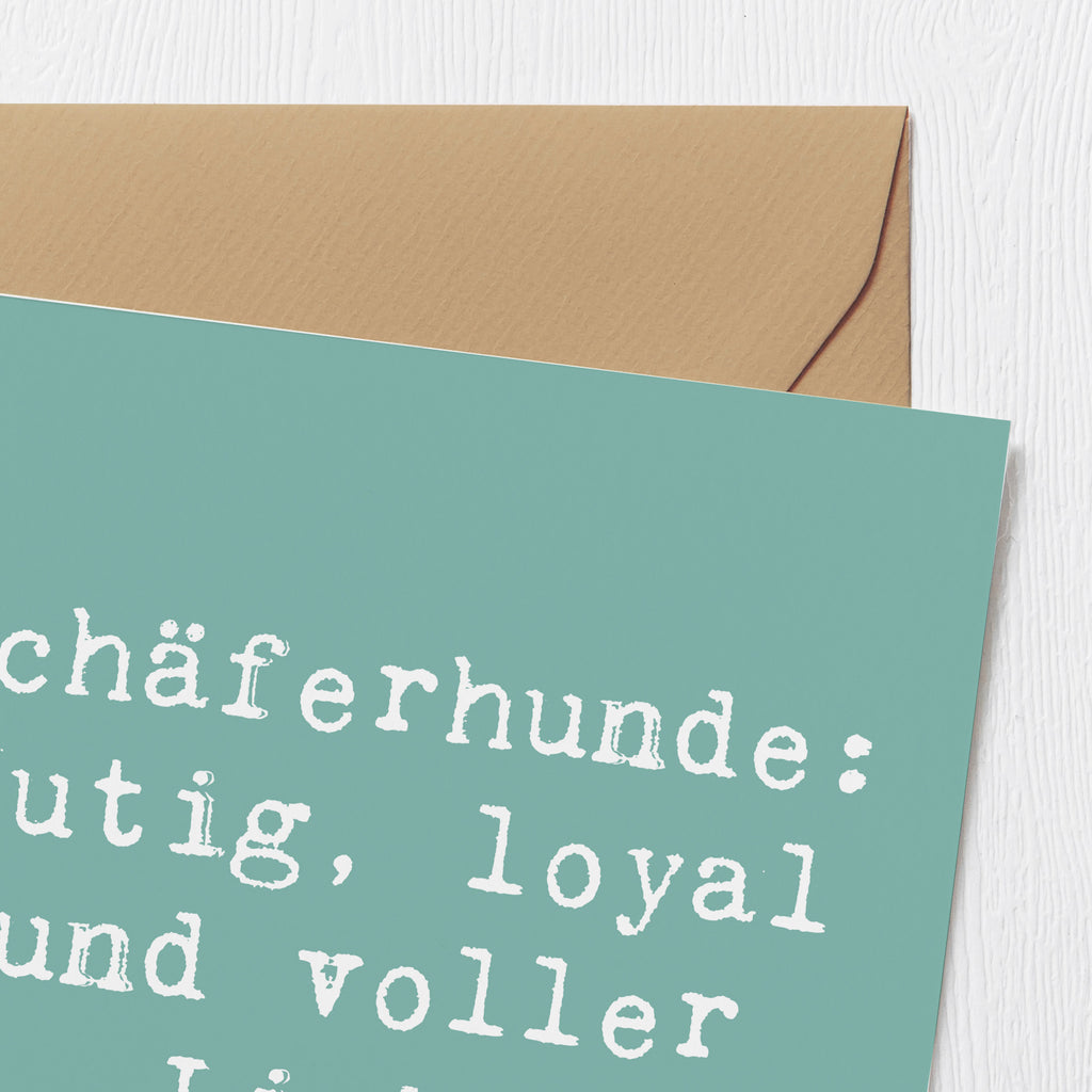 Deluxe Karte Spruch Schäferhunde Freundschaft Karte, Grußkarte, Klappkarte, Einladungskarte, Glückwunschkarte, Hochzeitskarte, Geburtstagskarte, Hochwertige Grußkarte, Hochwertige Klappkarte, Hund, Hunderasse, Rassehund, Hundebesitzer, Geschenk, Tierfreund, Schenken, Welpe