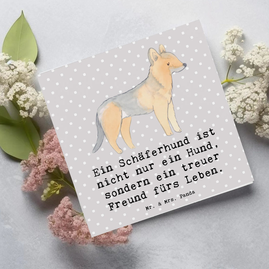 Deluxe Karte Schäferhund Freund Karte, Grußkarte, Klappkarte, Einladungskarte, Glückwunschkarte, Hochzeitskarte, Geburtstagskarte, Hochwertige Grußkarte, Hochwertige Klappkarte, Hund, Hunderasse, Rassehund, Hundebesitzer, Geschenk, Tierfreund, Schenken, Welpe