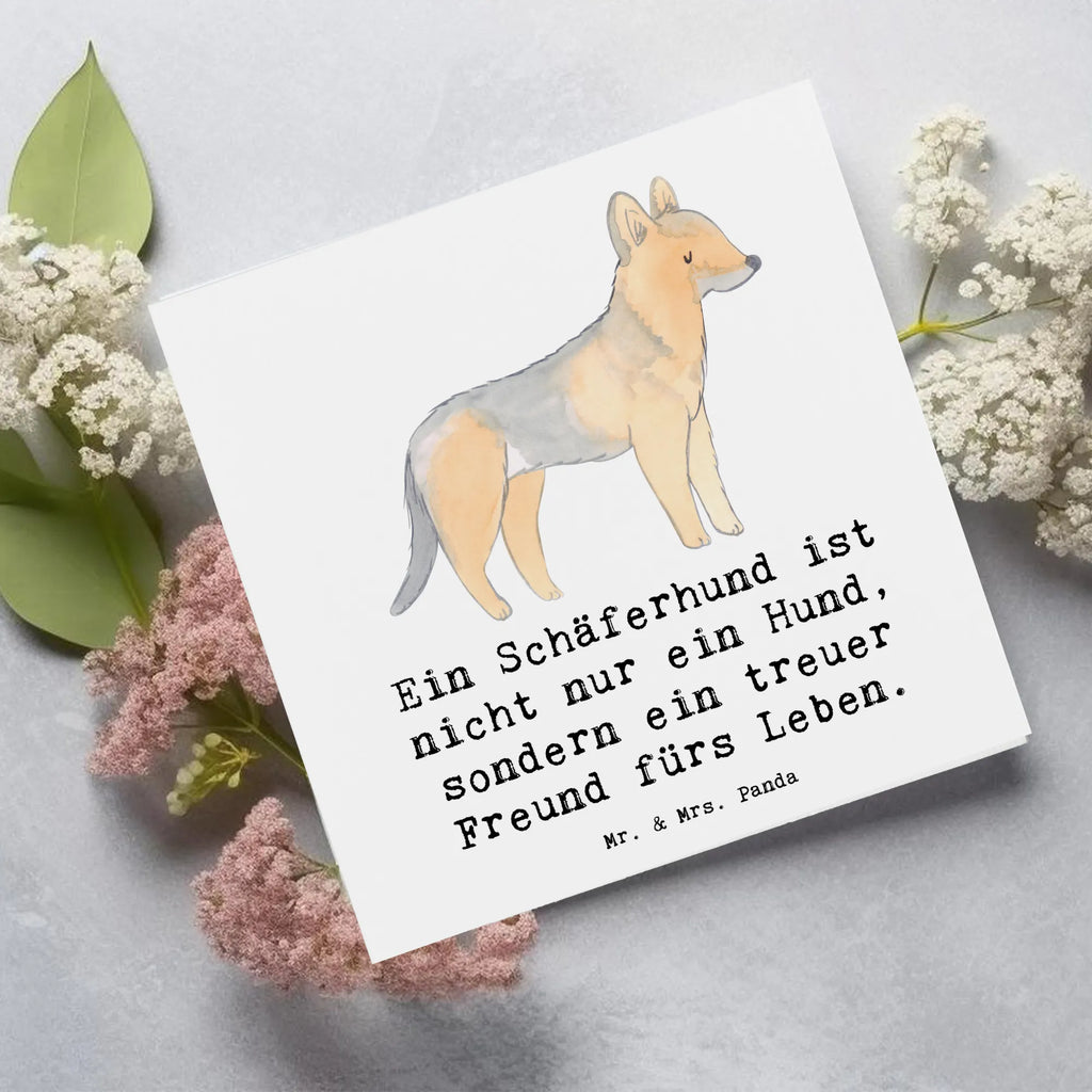 Deluxe Karte Schäferhund Freund Karte, Grußkarte, Klappkarte, Einladungskarte, Glückwunschkarte, Hochzeitskarte, Geburtstagskarte, Hochwertige Grußkarte, Hochwertige Klappkarte, Hund, Hunderasse, Rassehund, Hundebesitzer, Geschenk, Tierfreund, Schenken, Welpe