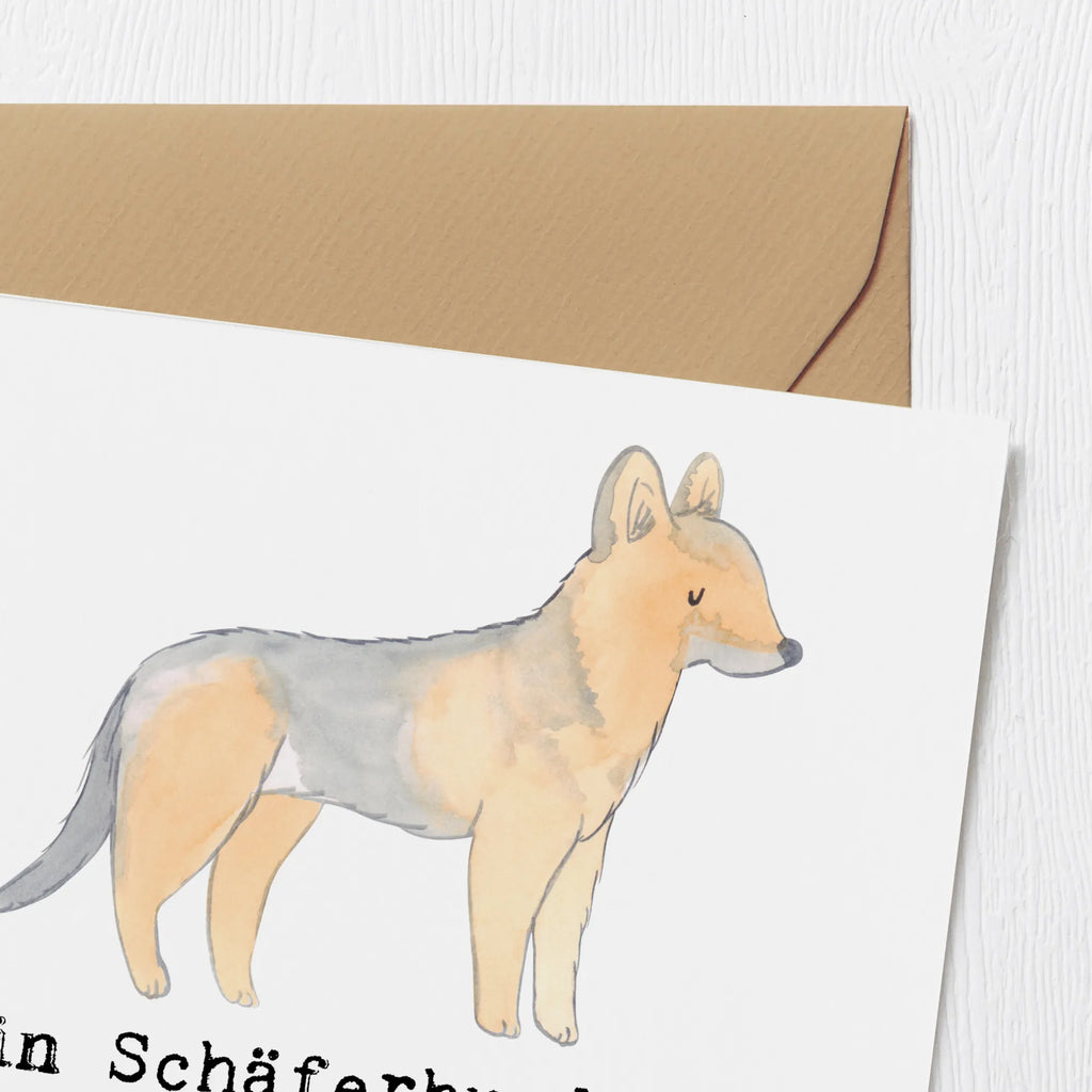 Deluxe Karte Schäferhund Freund Karte, Grußkarte, Klappkarte, Einladungskarte, Glückwunschkarte, Hochzeitskarte, Geburtstagskarte, Hochwertige Grußkarte, Hochwertige Klappkarte, Hund, Hunderasse, Rassehund, Hundebesitzer, Geschenk, Tierfreund, Schenken, Welpe