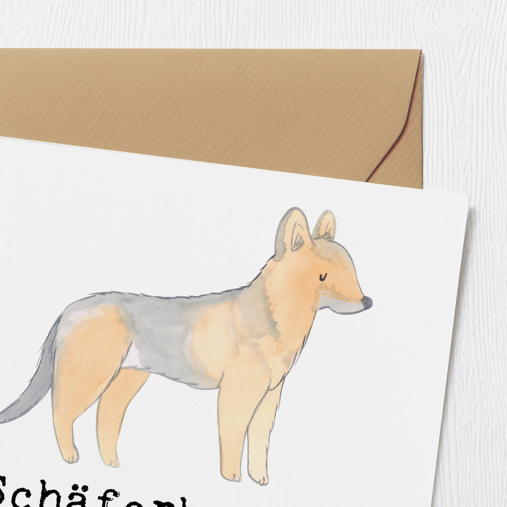 Deluxe Karte Schäferhunde Freundschaft Karte, Grußkarte, Klappkarte, Einladungskarte, Glückwunschkarte, Hochzeitskarte, Geburtstagskarte, Hochwertige Grußkarte, Hochwertige Klappkarte, Hund, Hunderasse, Rassehund, Hundebesitzer, Geschenk, Tierfreund, Schenken, Welpe