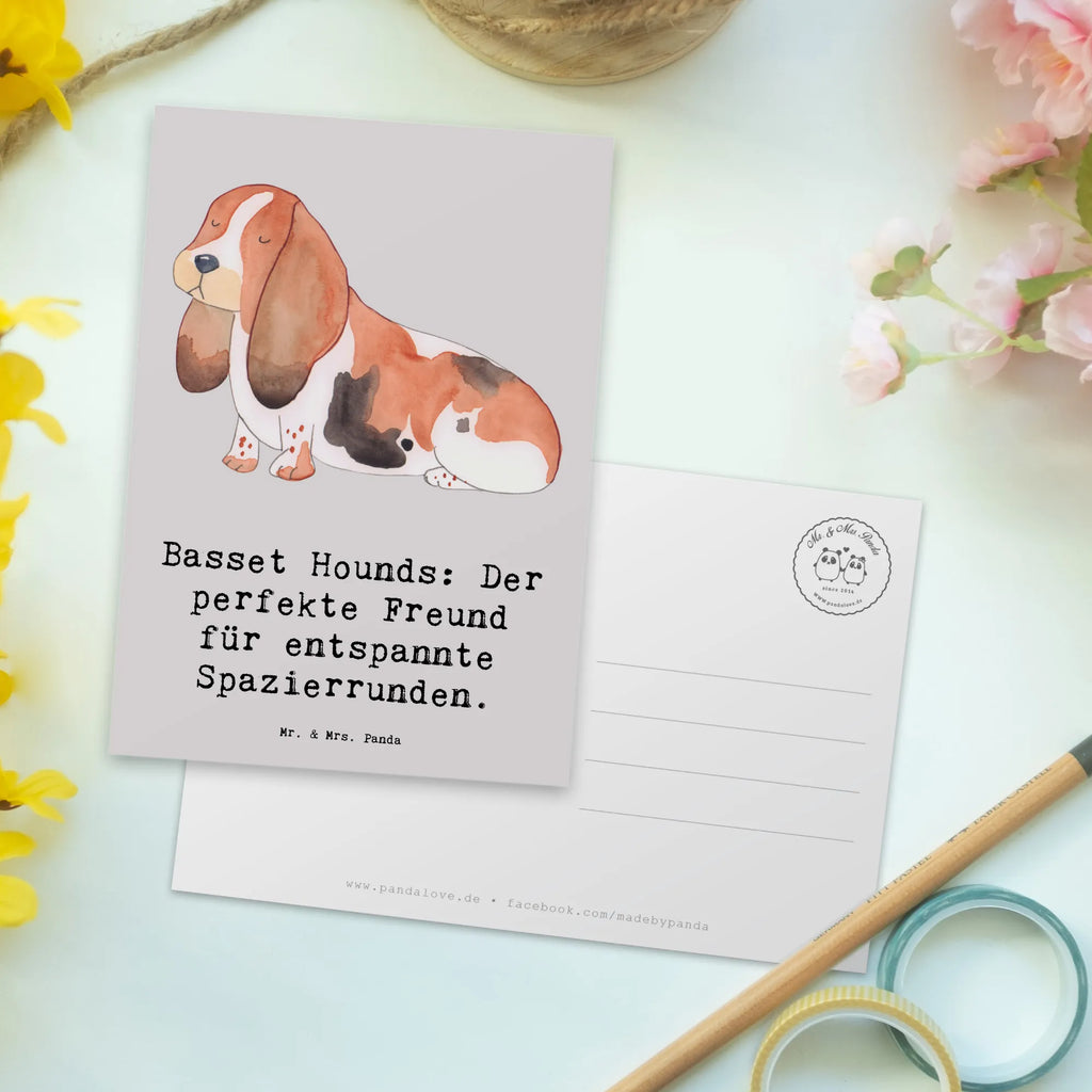 Postkarte Basset Hound Freund Postkarte, Karte, Geschenkkarte, Grußkarte, Einladung, Ansichtskarte, Geburtstagskarte, Einladungskarte, Dankeskarte, Ansichtskarten, Einladung Geburtstag, Einladungskarten Geburtstag, Hund, Hunderasse, Rassehund, Hundebesitzer, Geschenk, Tierfreund, Schenken, Welpe