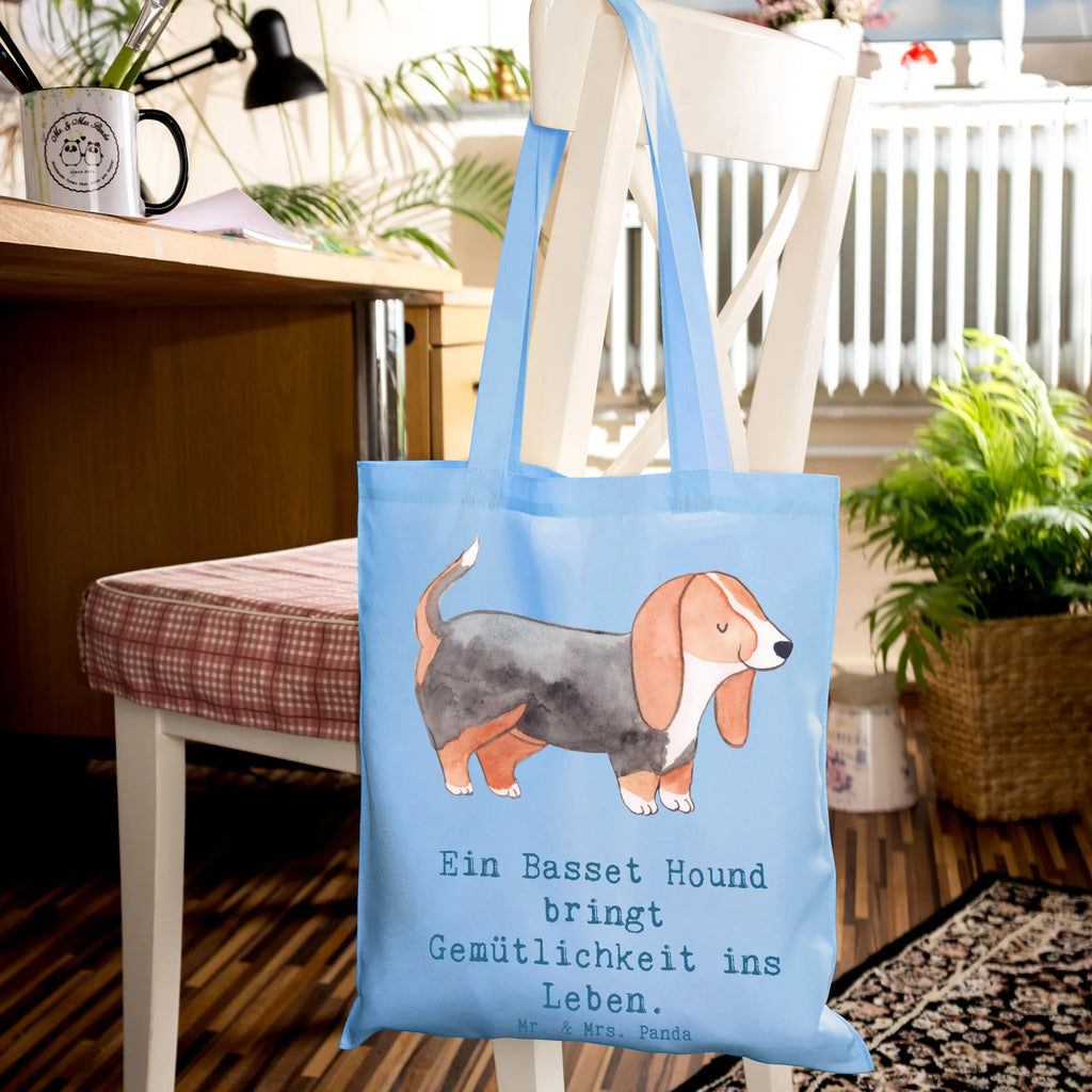 Tragetasche Basset Hound Gemütlichkeit Beuteltasche, Beutel, Einkaufstasche, Jutebeutel, Stoffbeutel, Tasche, Shopper, Umhängetasche, Strandtasche, Schultertasche, Stofftasche, Tragetasche, Badetasche, Jutetasche, Einkaufstüte, Laptoptasche, Hund, Hunderasse, Rassehund, Hundebesitzer, Geschenk, Tierfreund, Schenken, Welpe