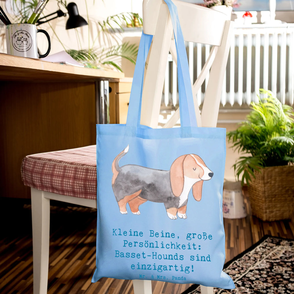 Tragetasche Basset Hound Persönlichkeit Beuteltasche, Beutel, Einkaufstasche, Jutebeutel, Stoffbeutel, Tasche, Shopper, Umhängetasche, Strandtasche, Schultertasche, Stofftasche, Tragetasche, Badetasche, Jutetasche, Einkaufstüte, Laptoptasche, Hund, Hunderasse, Rassehund, Hundebesitzer, Geschenk, Tierfreund, Schenken, Welpe