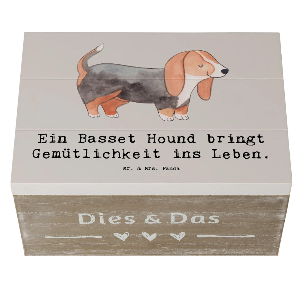 Holzkiste Basset Hound Gemütlichkeit Holzkiste, Kiste, Schatzkiste, Truhe, Schatulle, XXL, Erinnerungsbox, Erinnerungskiste, Dekokiste, Aufbewahrungsbox, Geschenkbox, Geschenkdose, Hund, Hunderasse, Rassehund, Hundebesitzer, Geschenk, Tierfreund, Schenken, Welpe