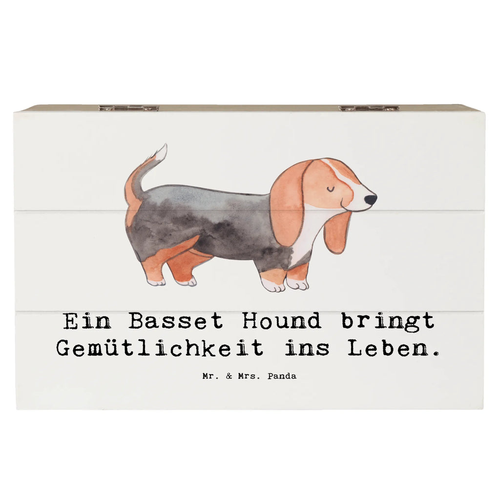 Holzkiste Basset Hound Gemütlichkeit Holzkiste, Kiste, Schatzkiste, Truhe, Schatulle, XXL, Erinnerungsbox, Erinnerungskiste, Dekokiste, Aufbewahrungsbox, Geschenkbox, Geschenkdose, Hund, Hunderasse, Rassehund, Hundebesitzer, Geschenk, Tierfreund, Schenken, Welpe