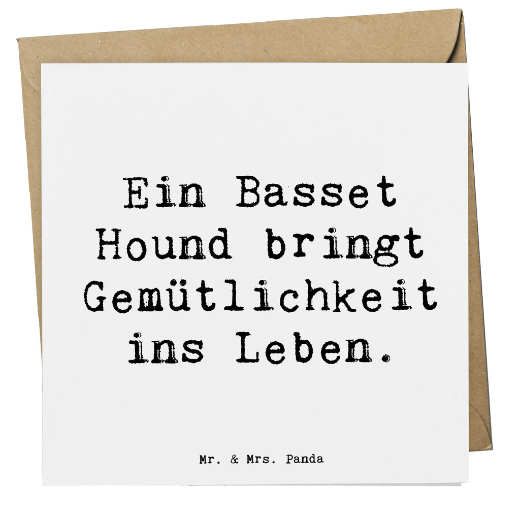 Deluxe Karte Spruch Basset Hound Gemütlichkeit Karte, Grußkarte, Klappkarte, Einladungskarte, Glückwunschkarte, Hochzeitskarte, Geburtstagskarte, Hochwertige Grußkarte, Hochwertige Klappkarte, Hund, Hunderasse, Rassehund, Hundebesitzer, Geschenk, Tierfreund, Schenken, Welpe