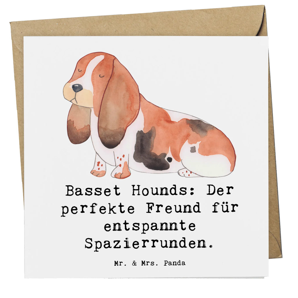 Deluxe Karte Basset Hound Freund Karte, Grußkarte, Klappkarte, Einladungskarte, Glückwunschkarte, Hochzeitskarte, Geburtstagskarte, Hochwertige Grußkarte, Hochwertige Klappkarte, Hund, Hunderasse, Rassehund, Hundebesitzer, Geschenk, Tierfreund, Schenken, Welpe