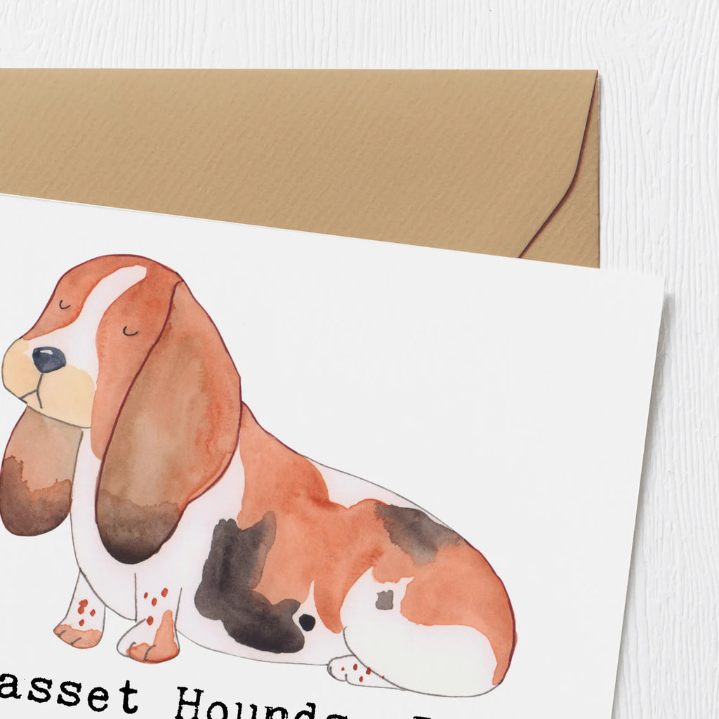 Deluxe Karte Basset Hound Freund Karte, Grußkarte, Klappkarte, Einladungskarte, Glückwunschkarte, Hochzeitskarte, Geburtstagskarte, Hochwertige Grußkarte, Hochwertige Klappkarte, Hund, Hunderasse, Rassehund, Hundebesitzer, Geschenk, Tierfreund, Schenken, Welpe