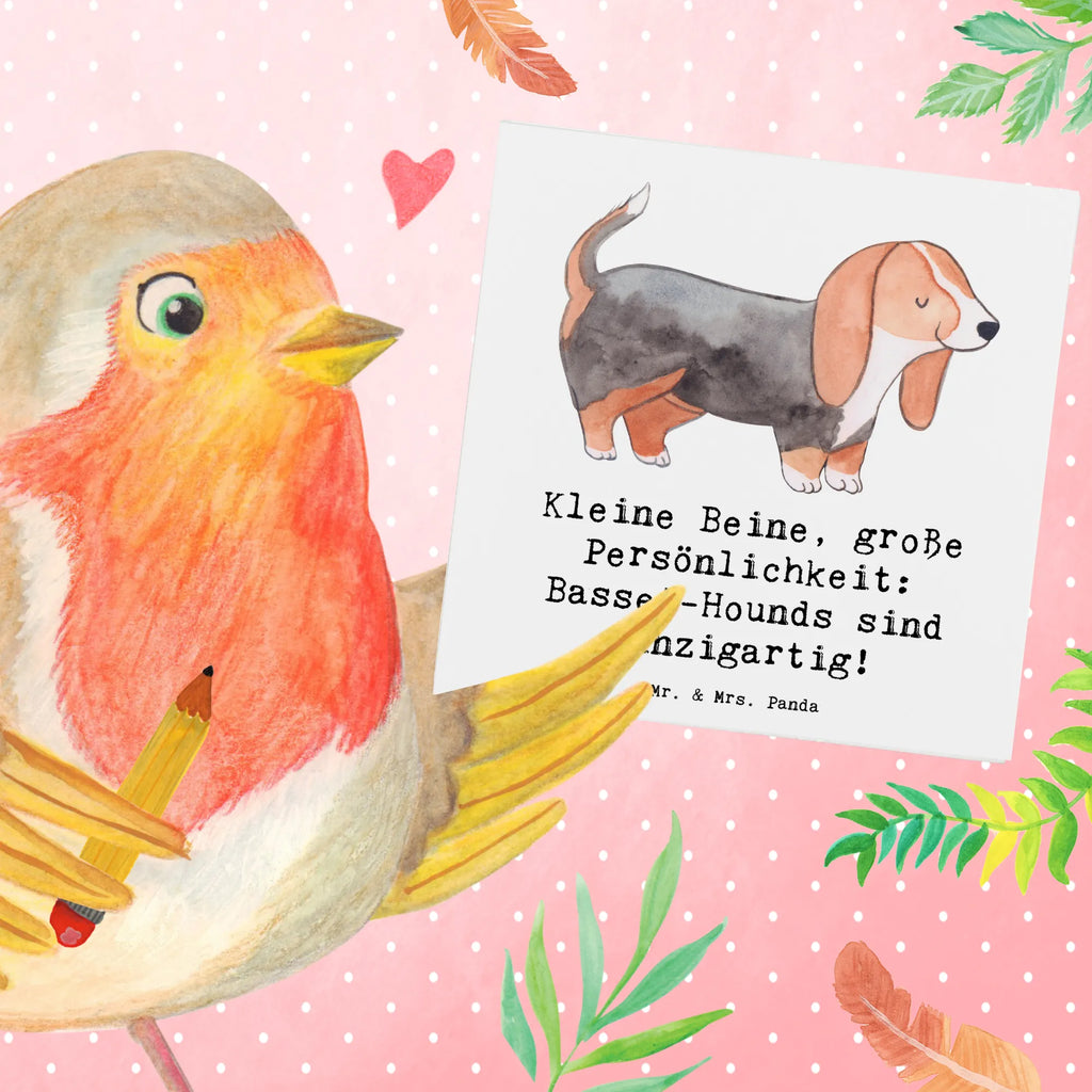 Deluxe Karte Basset Hound Persönlichkeit Karte, Grußkarte, Klappkarte, Einladungskarte, Glückwunschkarte, Hochzeitskarte, Geburtstagskarte, Hochwertige Grußkarte, Hochwertige Klappkarte, Hund, Hunderasse, Rassehund, Hundebesitzer, Geschenk, Tierfreund, Schenken, Welpe