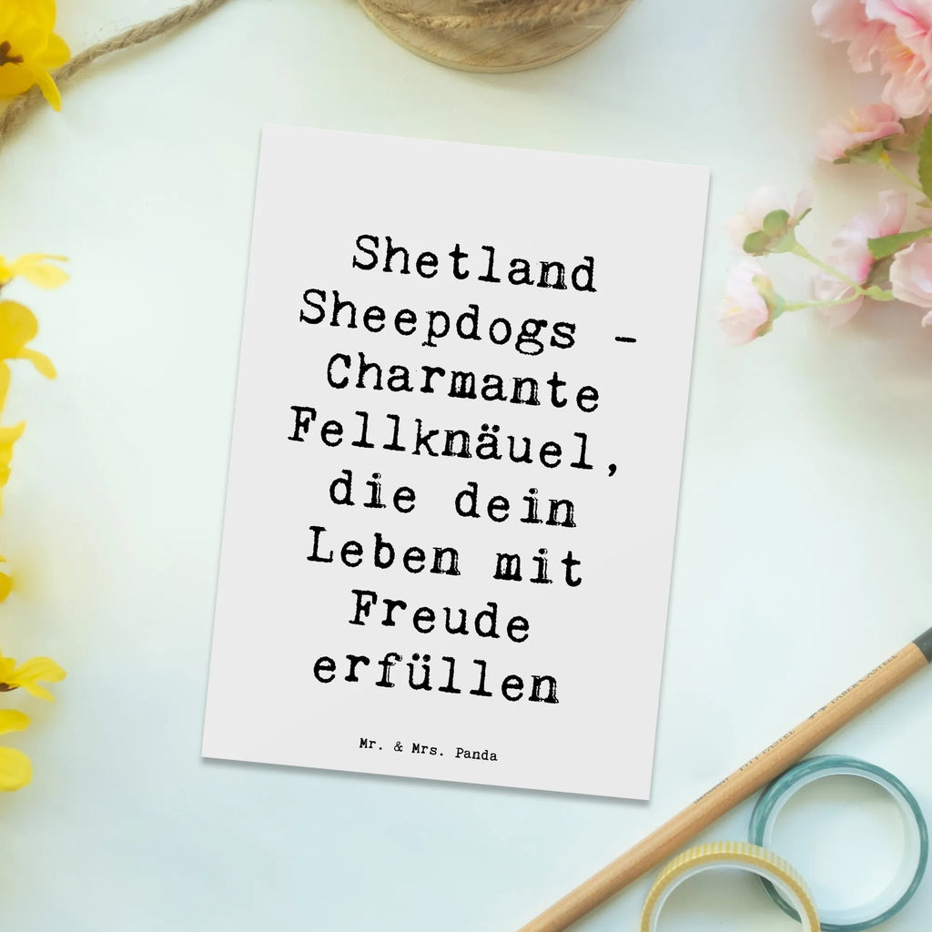 Postkarte Spruch Shetland Sheepdog Glücksbringer Postkarte, Karte, Geschenkkarte, Grußkarte, Einladung, Ansichtskarte, Geburtstagskarte, Einladungskarte, Dankeskarte, Ansichtskarten, Einladung Geburtstag, Einladungskarten Geburtstag, Hund, Hunderasse, Rassehund, Hundebesitzer, Geschenk, Tierfreund, Schenken, Welpe