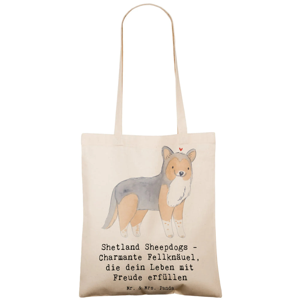 Tragetasche Shetland Sheepdog Glücksbringer Beuteltasche, Beutel, Einkaufstasche, Jutebeutel, Stoffbeutel, Tasche, Shopper, Umhängetasche, Strandtasche, Schultertasche, Stofftasche, Tragetasche, Badetasche, Jutetasche, Einkaufstüte, Laptoptasche, Hund, Hunderasse, Rassehund, Hundebesitzer, Geschenk, Tierfreund, Schenken, Welpe