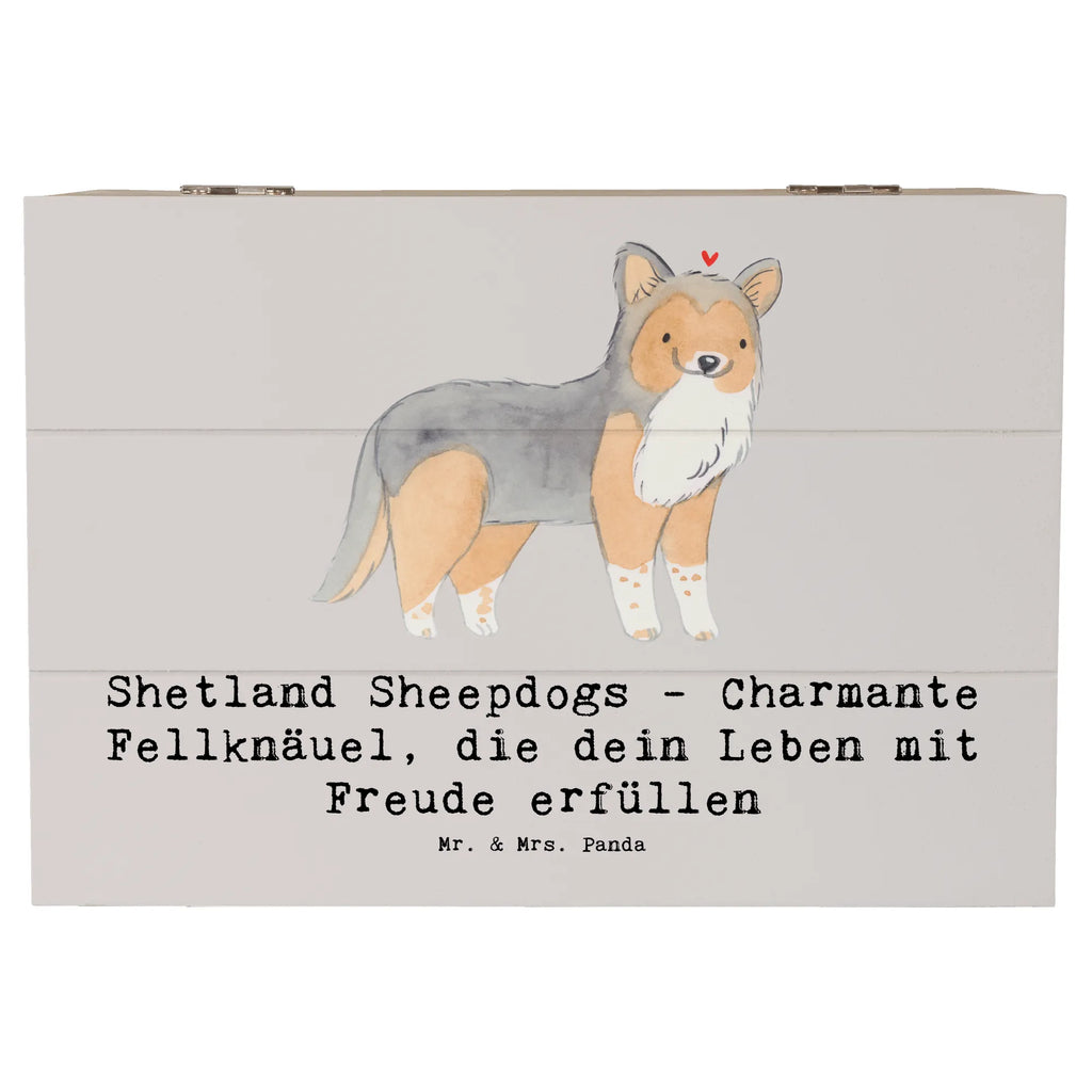 Holzkiste Shetland Sheepdog Glücksbringer Holzkiste, Kiste, Schatzkiste, Truhe, Schatulle, XXL, Erinnerungsbox, Erinnerungskiste, Dekokiste, Aufbewahrungsbox, Geschenkbox, Geschenkdose, Hund, Hunderasse, Rassehund, Hundebesitzer, Geschenk, Tierfreund, Schenken, Welpe