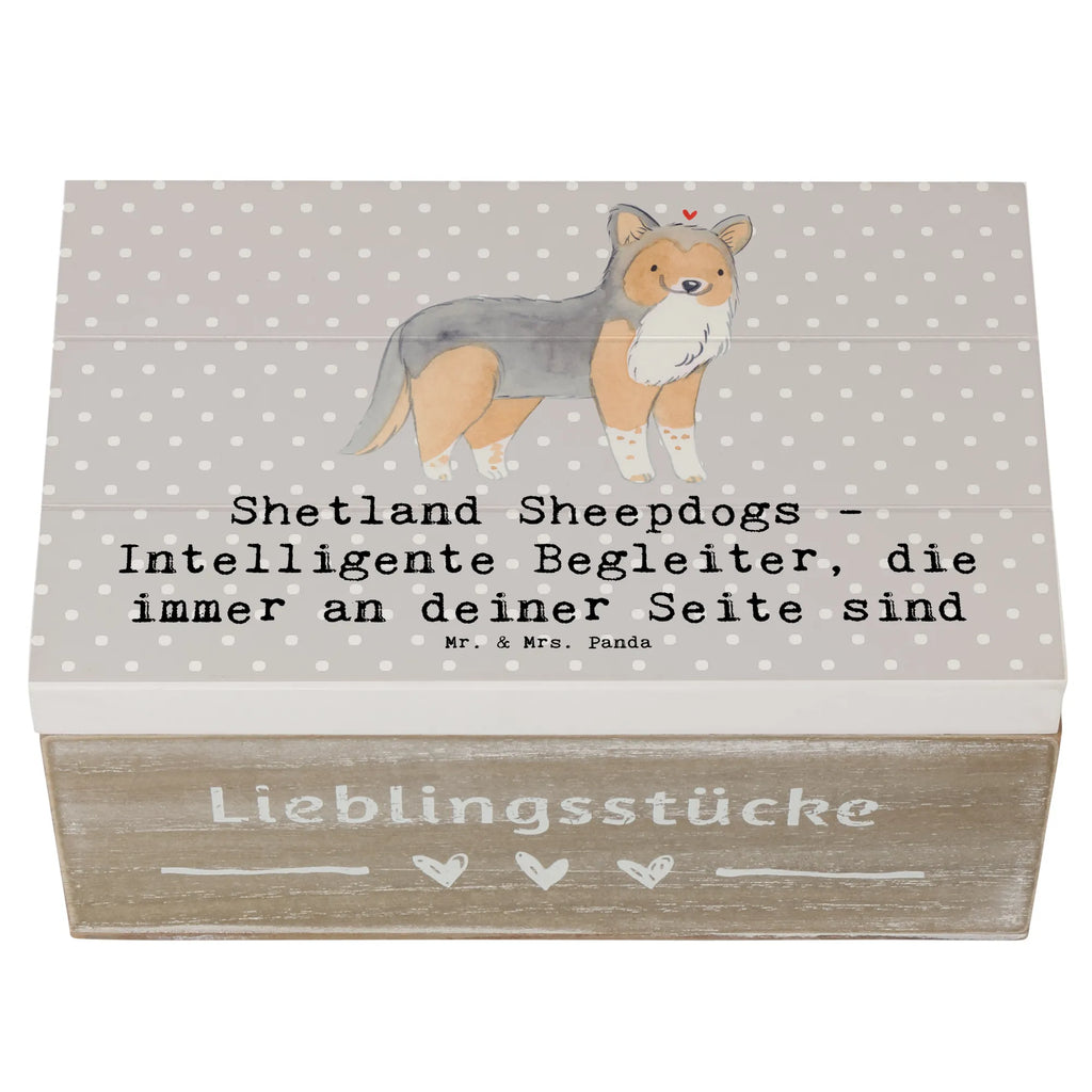 Holzkiste Shetland Sheepdog Freund Holzkiste, Kiste, Schatzkiste, Truhe, Schatulle, XXL, Erinnerungsbox, Erinnerungskiste, Dekokiste, Aufbewahrungsbox, Geschenkbox, Geschenkdose, Hund, Hunderasse, Rassehund, Hundebesitzer, Geschenk, Tierfreund, Schenken, Welpe