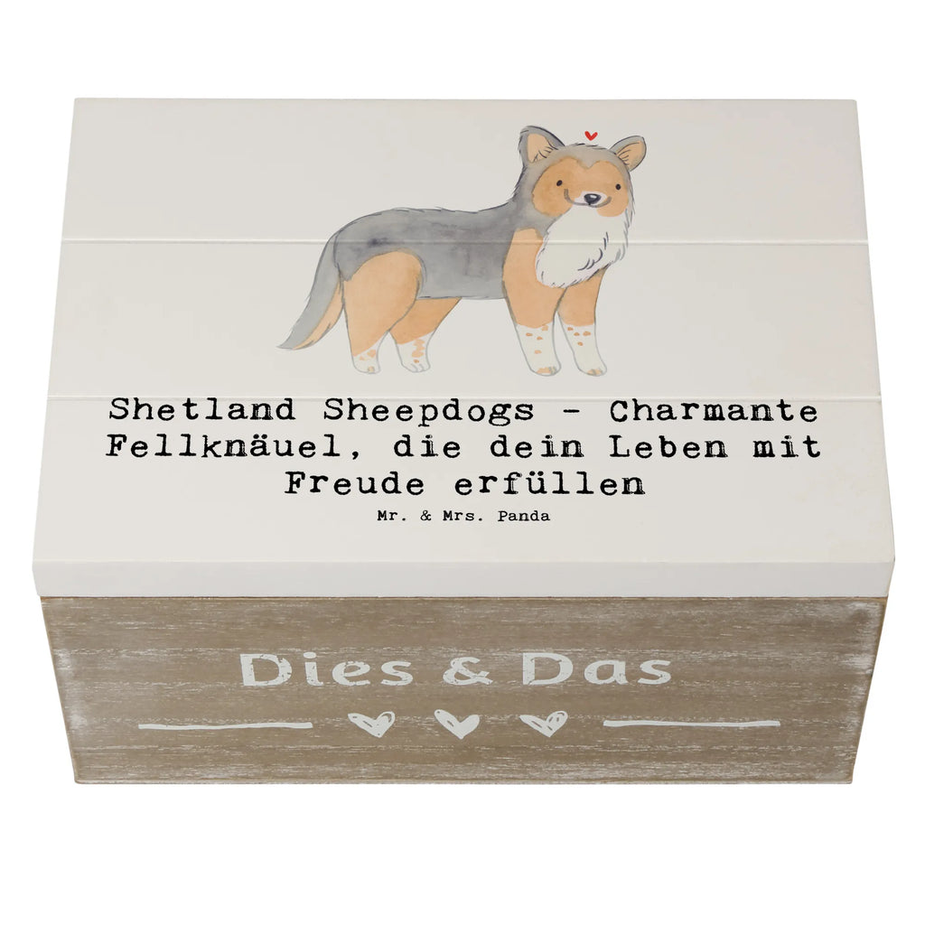 Holzkiste Shetland Sheepdog Glücksbringer Holzkiste, Kiste, Schatzkiste, Truhe, Schatulle, XXL, Erinnerungsbox, Erinnerungskiste, Dekokiste, Aufbewahrungsbox, Geschenkbox, Geschenkdose, Hund, Hunderasse, Rassehund, Hundebesitzer, Geschenk, Tierfreund, Schenken, Welpe