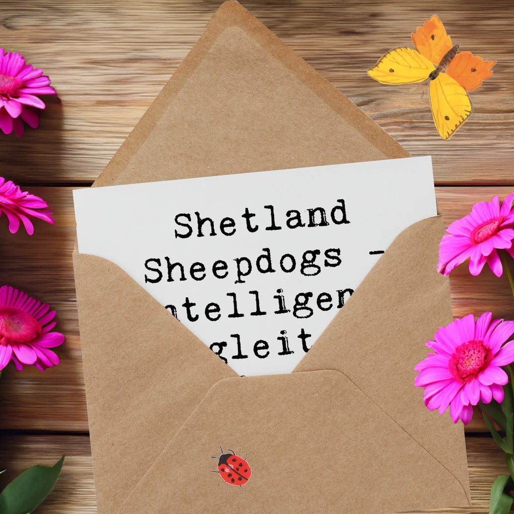 Deluxe Karte Spruch Shetland Sheepdog Freund Karte, Grußkarte, Klappkarte, Einladungskarte, Glückwunschkarte, Hochzeitskarte, Geburtstagskarte, Hochwertige Grußkarte, Hochwertige Klappkarte, Hund, Hunderasse, Rassehund, Hundebesitzer, Geschenk, Tierfreund, Schenken, Welpe