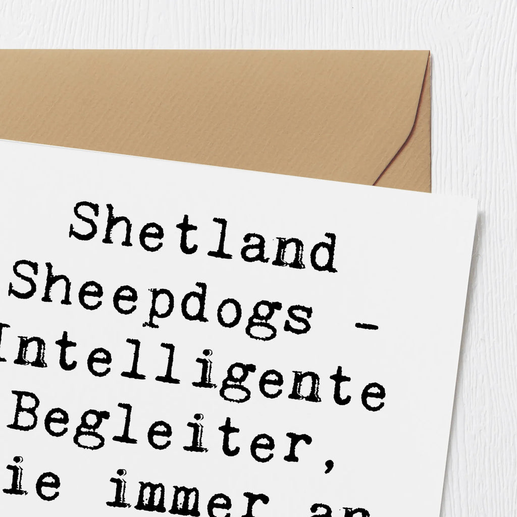 Deluxe Karte Spruch Shetland Sheepdog Freund Karte, Grußkarte, Klappkarte, Einladungskarte, Glückwunschkarte, Hochzeitskarte, Geburtstagskarte, Hochwertige Grußkarte, Hochwertige Klappkarte, Hund, Hunderasse, Rassehund, Hundebesitzer, Geschenk, Tierfreund, Schenken, Welpe