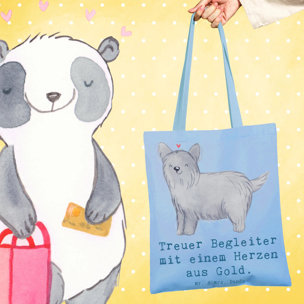 Tragetasche Skye Terrier Herz Beuteltasche, Beutel, Einkaufstasche, Jutebeutel, Stoffbeutel, Tasche, Shopper, Umhängetasche, Strandtasche, Schultertasche, Stofftasche, Tragetasche, Badetasche, Jutetasche, Einkaufstüte, Laptoptasche, Hund, Hunderasse, Rassehund, Hundebesitzer, Geschenk, Tierfreund, Schenken, Welpe