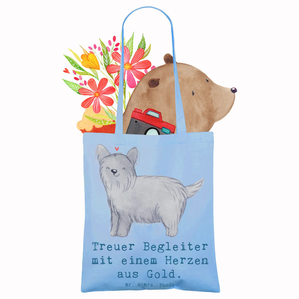 Tragetasche Skye Terrier Herz Beuteltasche, Beutel, Einkaufstasche, Jutebeutel, Stoffbeutel, Tasche, Shopper, Umhängetasche, Strandtasche, Schultertasche, Stofftasche, Tragetasche, Badetasche, Jutetasche, Einkaufstüte, Laptoptasche, Hund, Hunderasse, Rassehund, Hundebesitzer, Geschenk, Tierfreund, Schenken, Welpe