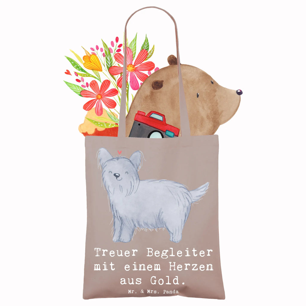 Tragetasche Skye Terrier Herz Beuteltasche, Beutel, Einkaufstasche, Jutebeutel, Stoffbeutel, Tasche, Shopper, Umhängetasche, Strandtasche, Schultertasche, Stofftasche, Tragetasche, Badetasche, Jutetasche, Einkaufstüte, Laptoptasche, Hund, Hunderasse, Rassehund, Hundebesitzer, Geschenk, Tierfreund, Schenken, Welpe