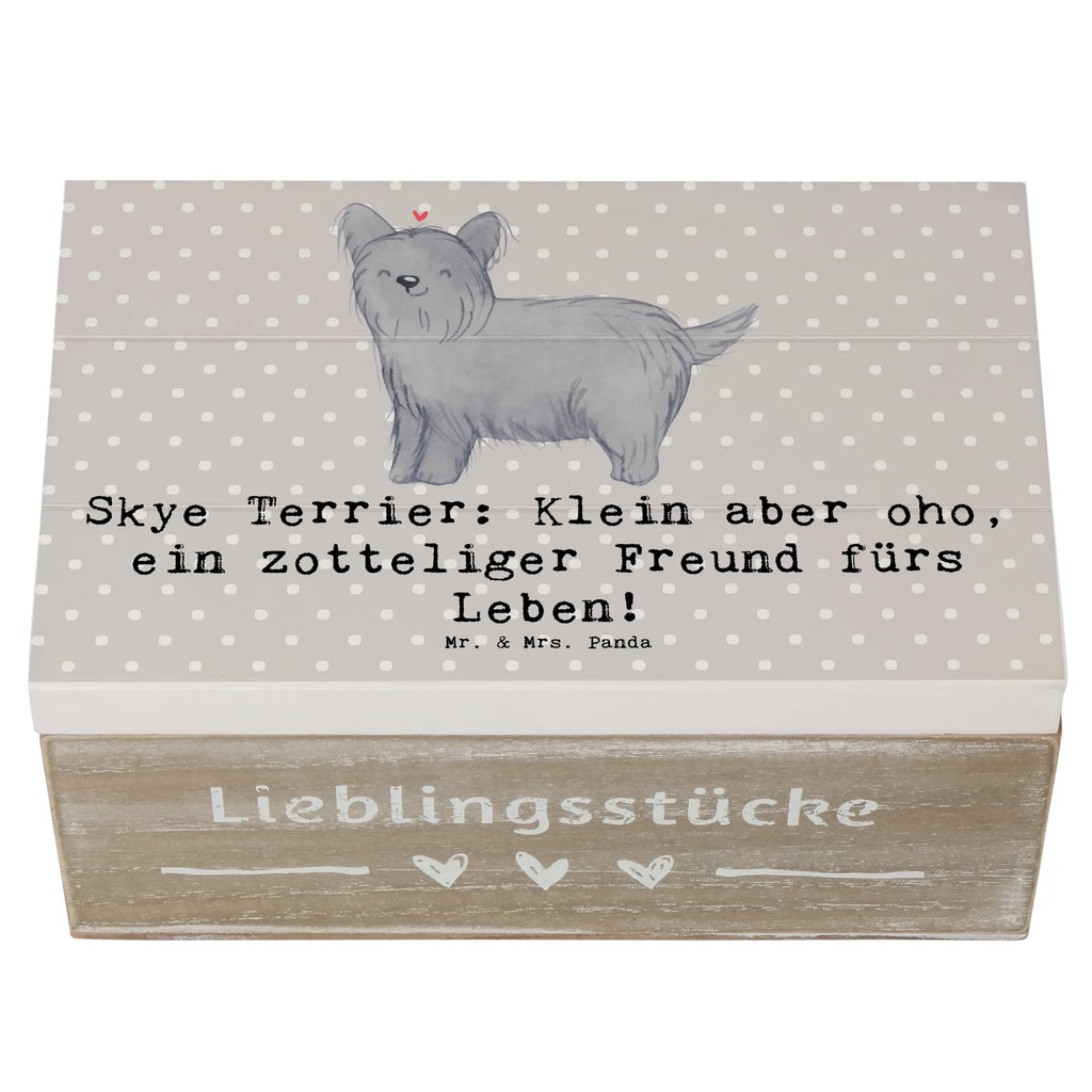 Holzkiste Skye Terrier Freund Holzkiste, Kiste, Schatzkiste, Truhe, Schatulle, XXL, Erinnerungsbox, Erinnerungskiste, Dekokiste, Aufbewahrungsbox, Geschenkbox, Geschenkdose, Hund, Hunderasse, Rassehund, Hundebesitzer, Geschenk, Tierfreund, Schenken, Welpe