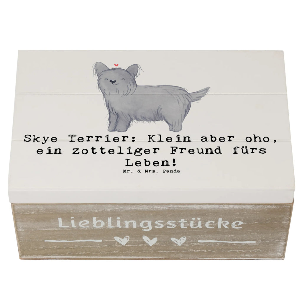 Holzkiste Skye Terrier Freund Holzkiste, Kiste, Schatzkiste, Truhe, Schatulle, XXL, Erinnerungsbox, Erinnerungskiste, Dekokiste, Aufbewahrungsbox, Geschenkbox, Geschenkdose, Hund, Hunderasse, Rassehund, Hundebesitzer, Geschenk, Tierfreund, Schenken, Welpe