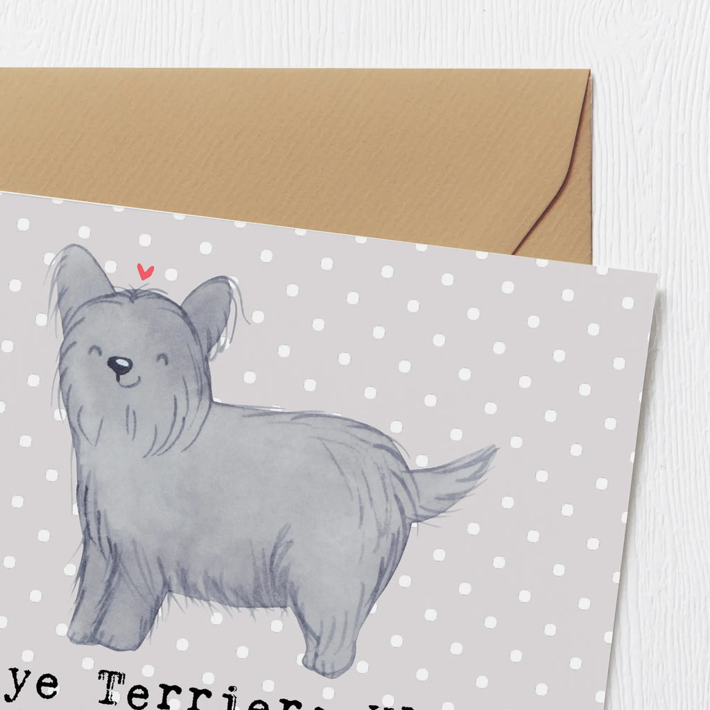 Deluxe Karte Skye Terrier Freund Karte, Grußkarte, Klappkarte, Einladungskarte, Glückwunschkarte, Hochzeitskarte, Geburtstagskarte, Hochwertige Grußkarte, Hochwertige Klappkarte, Hund, Hunderasse, Rassehund, Hundebesitzer, Geschenk, Tierfreund, Schenken, Welpe