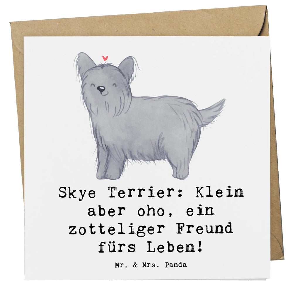 Deluxe Karte Skye Terrier Freund Karte, Grußkarte, Klappkarte, Einladungskarte, Glückwunschkarte, Hochzeitskarte, Geburtstagskarte, Hochwertige Grußkarte, Hochwertige Klappkarte, Hund, Hunderasse, Rassehund, Hundebesitzer, Geschenk, Tierfreund, Schenken, Welpe