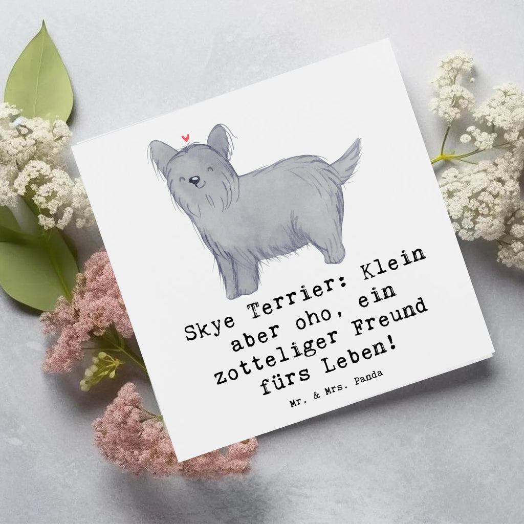 Deluxe Karte Skye Terrier Freund Karte, Grußkarte, Klappkarte, Einladungskarte, Glückwunschkarte, Hochzeitskarte, Geburtstagskarte, Hochwertige Grußkarte, Hochwertige Klappkarte, Hund, Hunderasse, Rassehund, Hundebesitzer, Geschenk, Tierfreund, Schenken, Welpe