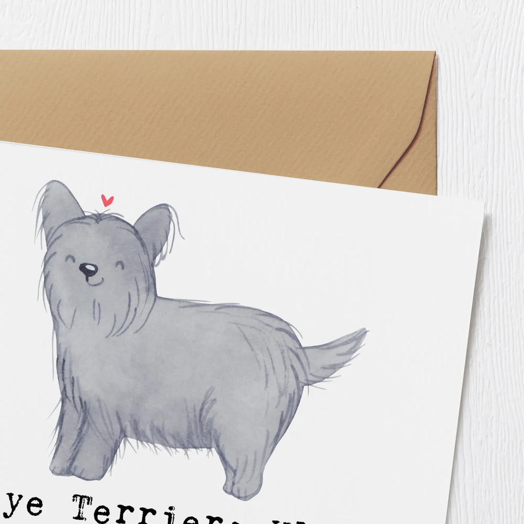 Deluxe Karte Skye Terrier Freund Karte, Grußkarte, Klappkarte, Einladungskarte, Glückwunschkarte, Hochzeitskarte, Geburtstagskarte, Hochwertige Grußkarte, Hochwertige Klappkarte, Hund, Hunderasse, Rassehund, Hundebesitzer, Geschenk, Tierfreund, Schenken, Welpe