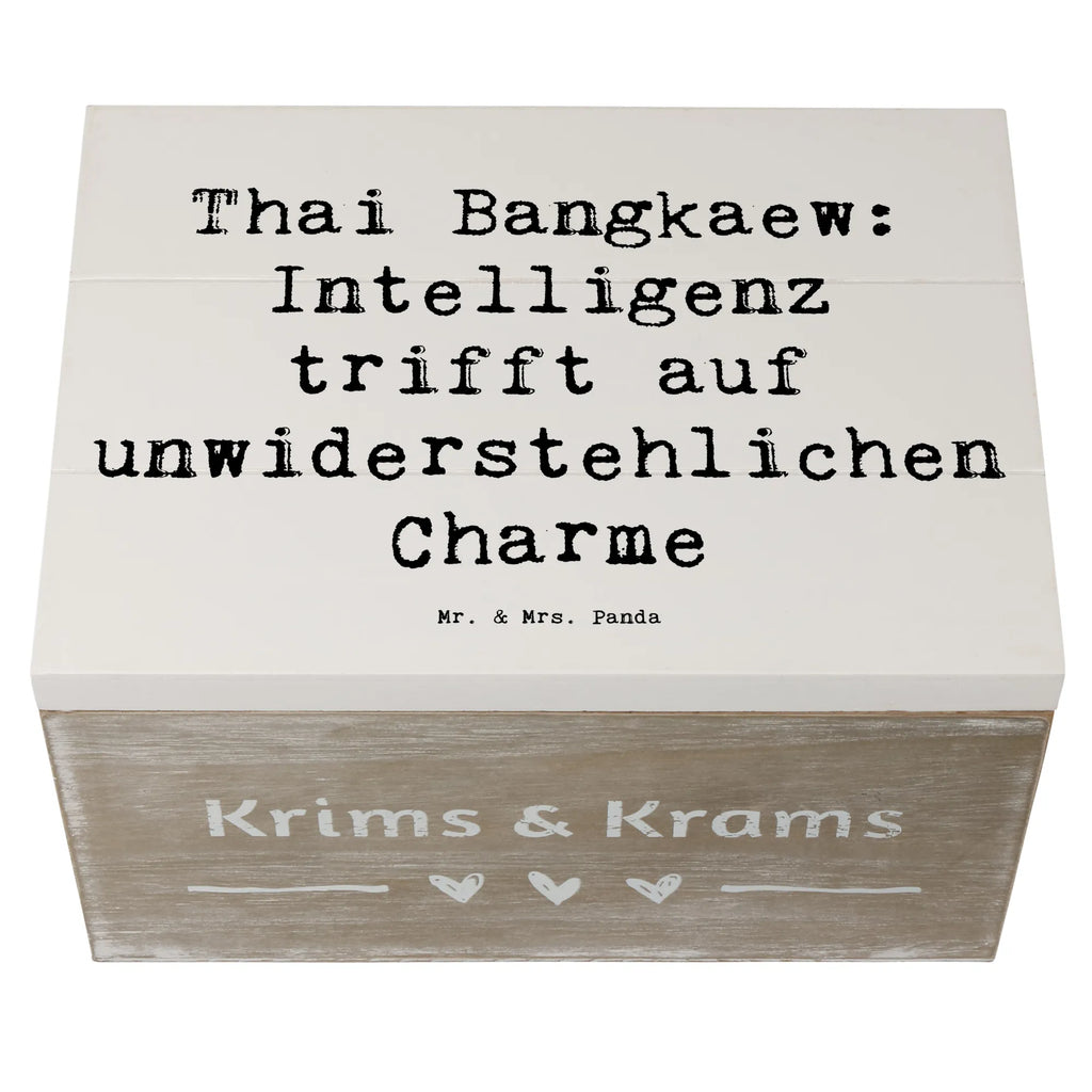 Holzkiste Spruch Thai Bangkaew Charme Holzkiste, Kiste, Schatzkiste, Truhe, Schatulle, XXL, Erinnerungsbox, Erinnerungskiste, Dekokiste, Aufbewahrungsbox, Geschenkbox, Geschenkdose, Hund, Hunderasse, Rassehund, Hundebesitzer, Geschenk, Tierfreund, Schenken, Welpe