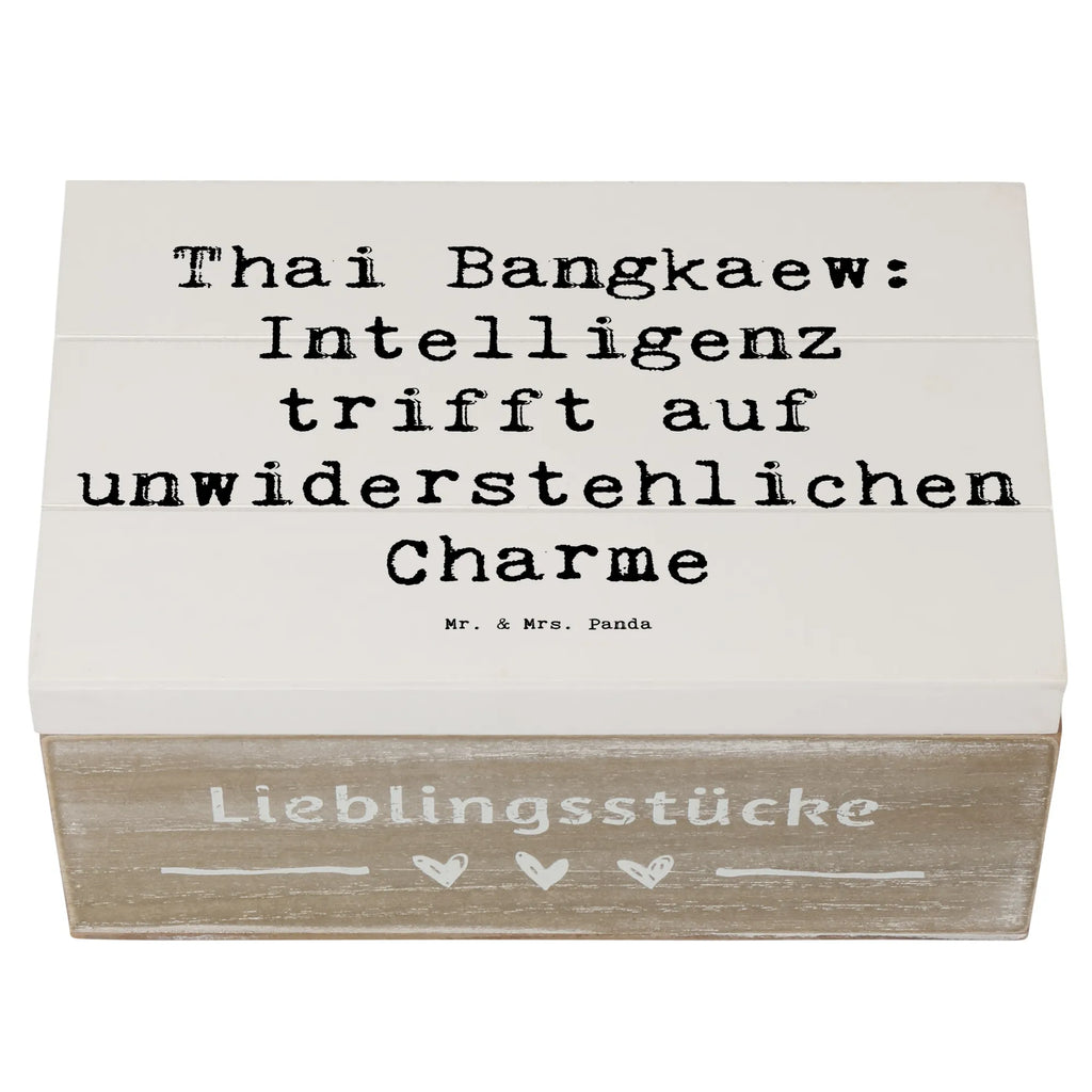 Holzkiste Spruch Thai Bangkaew Charme Holzkiste, Kiste, Schatzkiste, Truhe, Schatulle, XXL, Erinnerungsbox, Erinnerungskiste, Dekokiste, Aufbewahrungsbox, Geschenkbox, Geschenkdose, Hund, Hunderasse, Rassehund, Hundebesitzer, Geschenk, Tierfreund, Schenken, Welpe