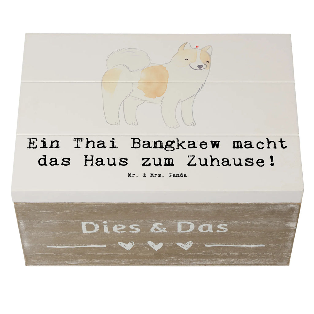 Holzkiste Thai Bangkaew Zuhause Holzkiste, Kiste, Schatzkiste, Truhe, Schatulle, XXL, Erinnerungsbox, Erinnerungskiste, Dekokiste, Aufbewahrungsbox, Geschenkbox, Geschenkdose, Hund, Hunderasse, Rassehund, Hundebesitzer, Geschenk, Tierfreund, Schenken, Welpe