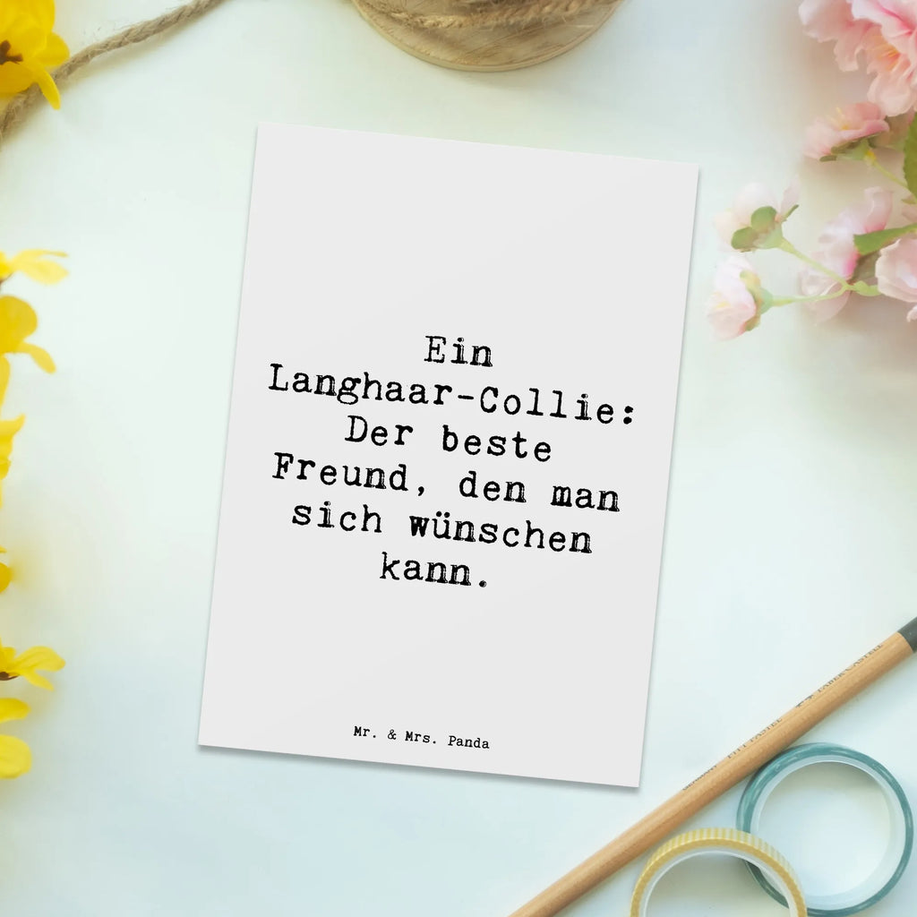 Postkarte Spruch Langhaar Collie Freund Postkarte, Karte, Geschenkkarte, Grußkarte, Einladung, Ansichtskarte, Geburtstagskarte, Einladungskarte, Dankeskarte, Ansichtskarten, Einladung Geburtstag, Einladungskarten Geburtstag, Hund, Hunderasse, Rassehund, Hundebesitzer, Geschenk, Tierfreund, Schenken, Welpe