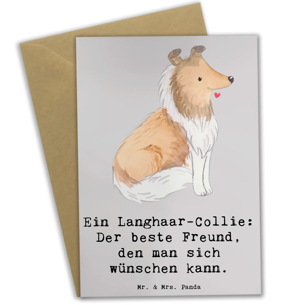 Grußkarte Langhaar Collie Freund Grußkarte, Klappkarte, Einladungskarte, Glückwunschkarte, Hochzeitskarte, Geburtstagskarte, Karte, Ansichtskarten, Hund, Hunderasse, Rassehund, Hundebesitzer, Geschenk, Tierfreund, Schenken, Welpe