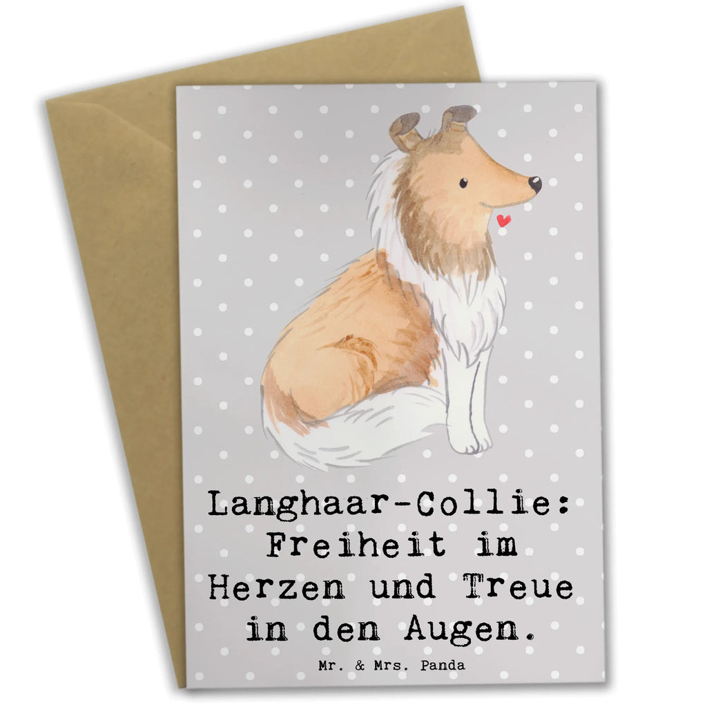 Grußkarte Langhaar Collie Treue Grußkarte, Klappkarte, Einladungskarte, Glückwunschkarte, Hochzeitskarte, Geburtstagskarte, Karte, Ansichtskarten, Hund, Hunderasse, Rassehund, Hundebesitzer, Geschenk, Tierfreund, Schenken, Welpe