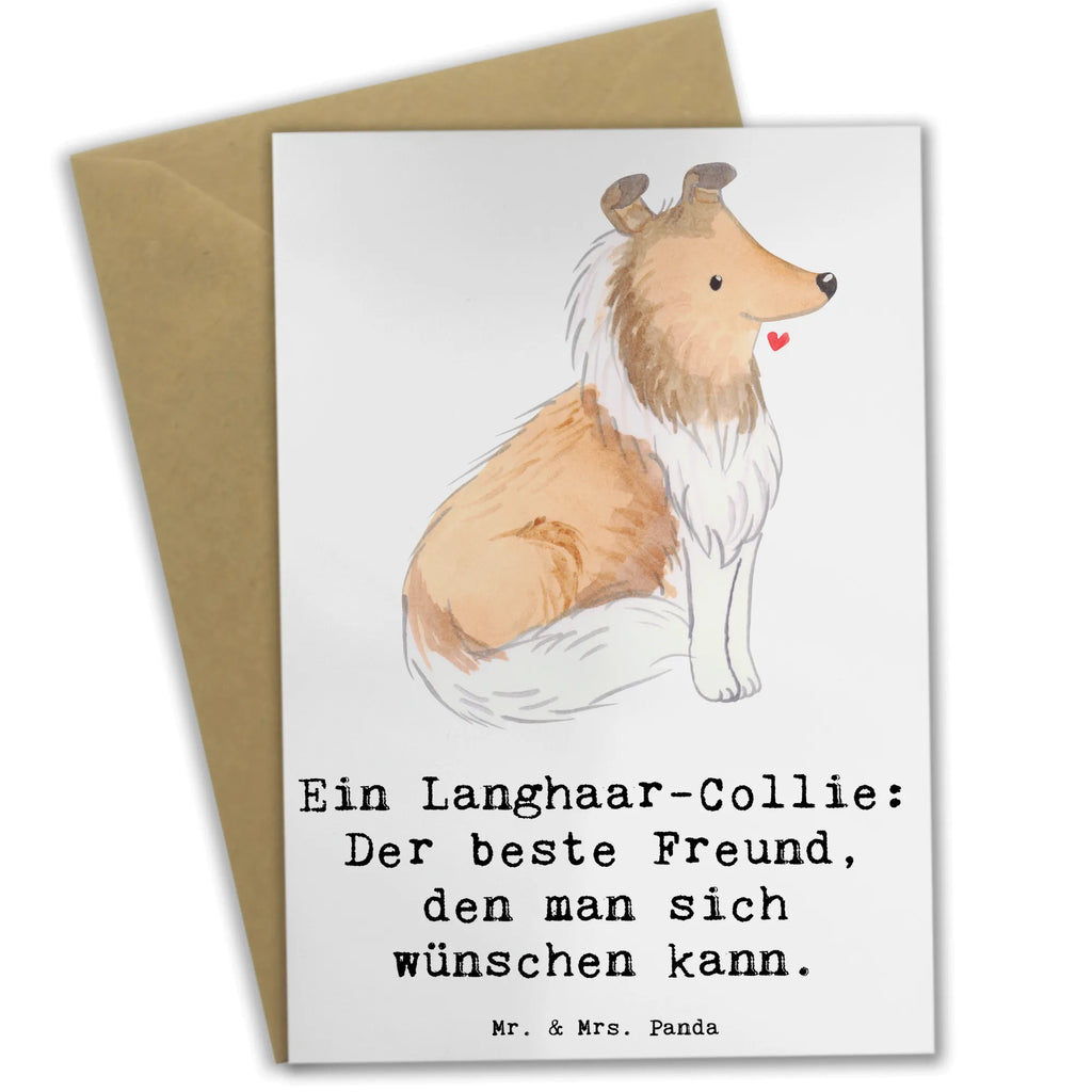 Grußkarte Langhaar Collie Freund Grußkarte, Klappkarte, Einladungskarte, Glückwunschkarte, Hochzeitskarte, Geburtstagskarte, Karte, Ansichtskarten, Hund, Hunderasse, Rassehund, Hundebesitzer, Geschenk, Tierfreund, Schenken, Welpe