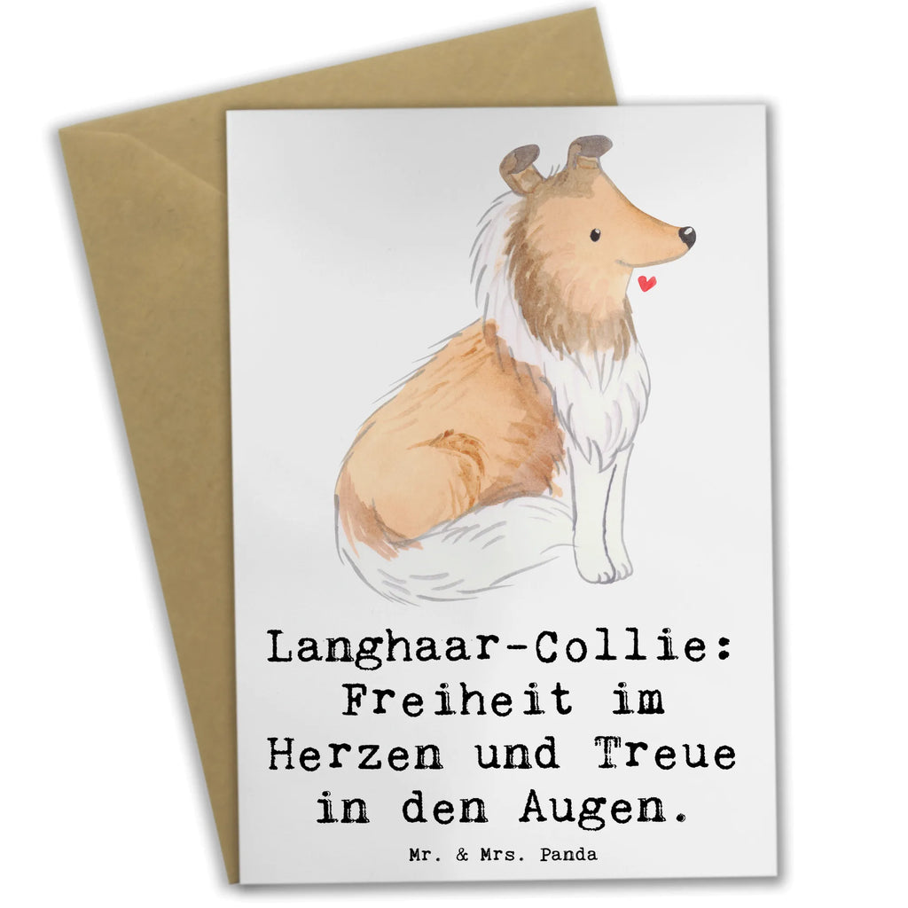 Grußkarte Langhaar Collie Treue Grußkarte, Klappkarte, Einladungskarte, Glückwunschkarte, Hochzeitskarte, Geburtstagskarte, Karte, Ansichtskarten, Hund, Hunderasse, Rassehund, Hundebesitzer, Geschenk, Tierfreund, Schenken, Welpe