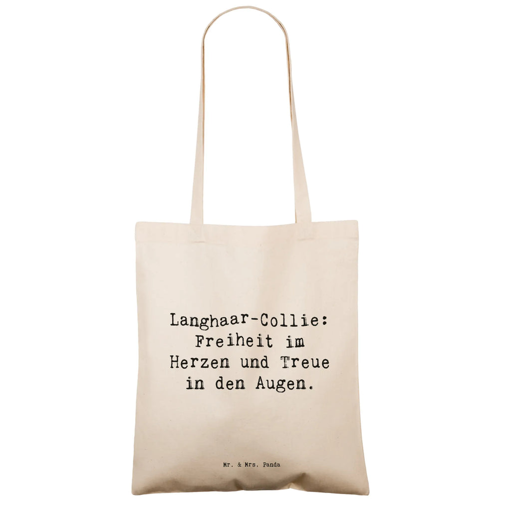 Tragetasche Spruch Langhaar Collie Treue Beuteltasche, Beutel, Einkaufstasche, Jutebeutel, Stoffbeutel, Tasche, Shopper, Umhängetasche, Strandtasche, Schultertasche, Stofftasche, Tragetasche, Badetasche, Jutetasche, Einkaufstüte, Laptoptasche, Hund, Hunderasse, Rassehund, Hundebesitzer, Geschenk, Tierfreund, Schenken, Welpe