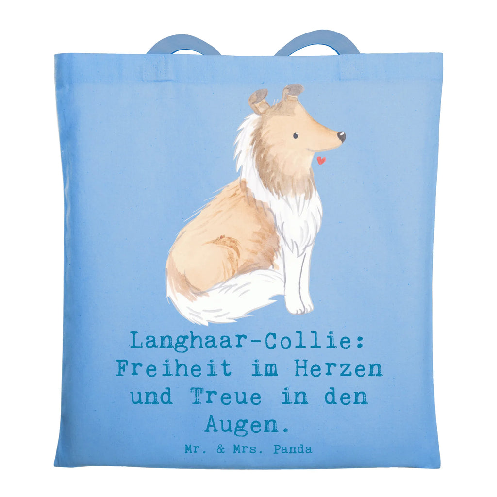 Tragetasche Langhaar Collie Treue Beuteltasche, Beutel, Einkaufstasche, Jutebeutel, Stoffbeutel, Tasche, Shopper, Umhängetasche, Strandtasche, Schultertasche, Stofftasche, Tragetasche, Badetasche, Jutetasche, Einkaufstüte, Laptoptasche, Hund, Hunderasse, Rassehund, Hundebesitzer, Geschenk, Tierfreund, Schenken, Welpe