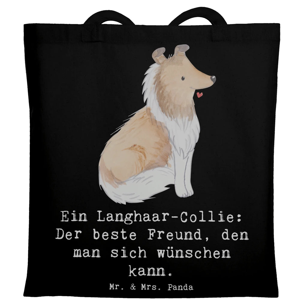 Tragetasche Langhaar Collie Freund Beuteltasche, Beutel, Einkaufstasche, Jutebeutel, Stoffbeutel, Tasche, Shopper, Umhängetasche, Strandtasche, Schultertasche, Stofftasche, Tragetasche, Badetasche, Jutetasche, Einkaufstüte, Laptoptasche, Hund, Hunderasse, Rassehund, Hundebesitzer, Geschenk, Tierfreund, Schenken, Welpe