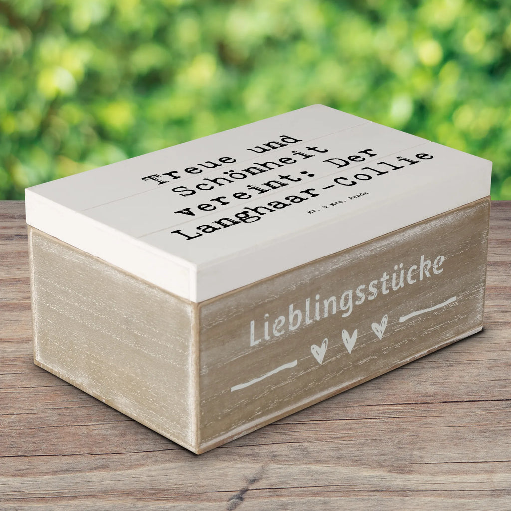 Holzkiste Spruch Langhaar Collie Holzkiste, Kiste, Schatzkiste, Truhe, Schatulle, XXL, Erinnerungsbox, Erinnerungskiste, Dekokiste, Aufbewahrungsbox, Geschenkbox, Geschenkdose, Hund, Hunderasse, Rassehund, Hundebesitzer, Geschenk, Tierfreund, Schenken, Welpe