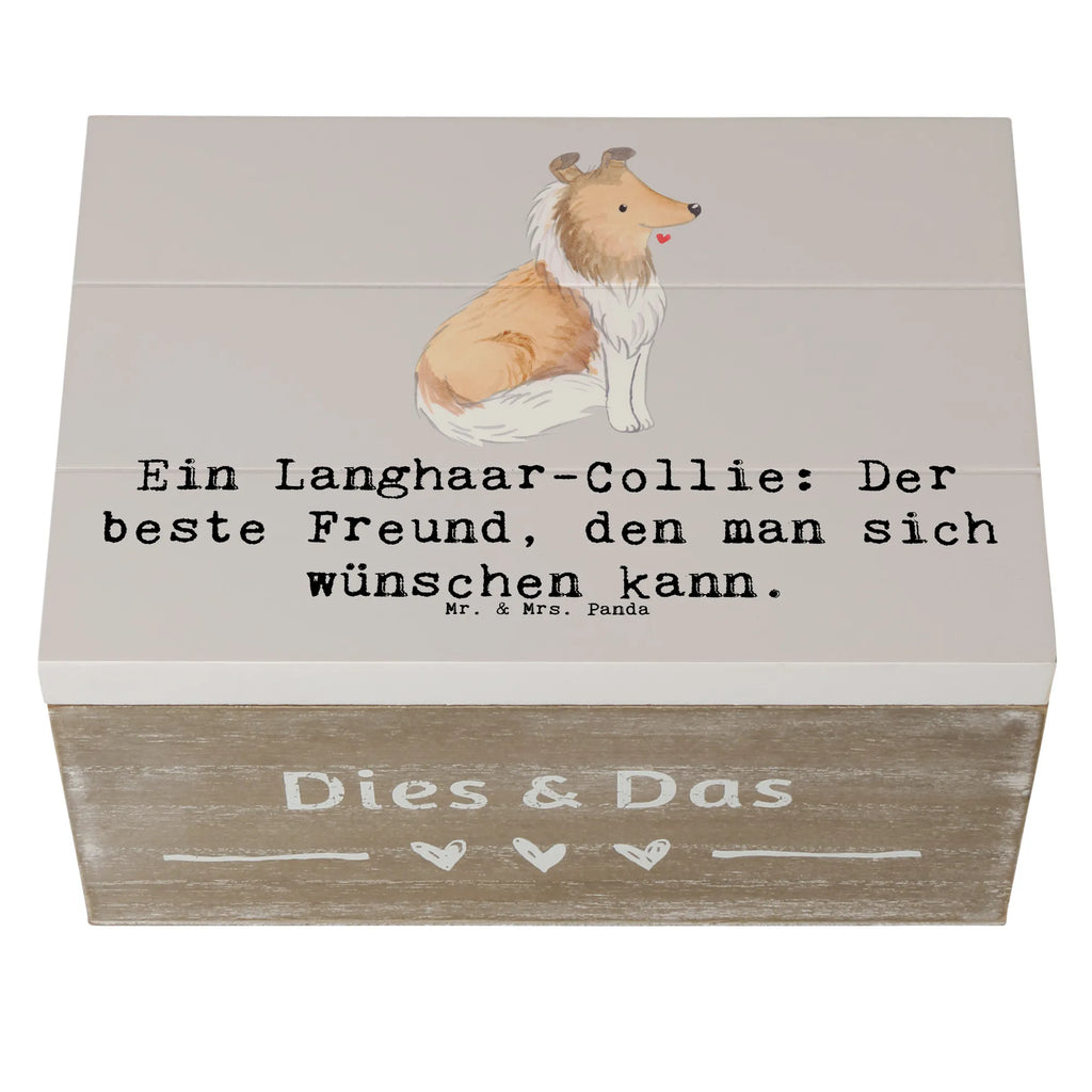 Holzkiste Langhaar Collie Freund Holzkiste, Kiste, Schatzkiste, Truhe, Schatulle, XXL, Erinnerungsbox, Erinnerungskiste, Dekokiste, Aufbewahrungsbox, Geschenkbox, Geschenkdose, Hund, Hunderasse, Rassehund, Hundebesitzer, Geschenk, Tierfreund, Schenken, Welpe