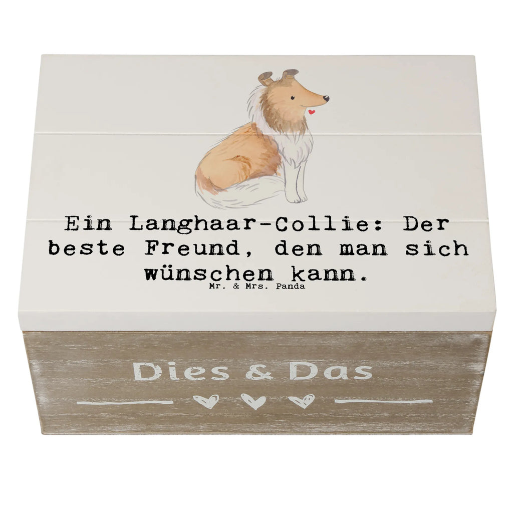 Holzkiste Langhaar Collie Freund Holzkiste, Kiste, Schatzkiste, Truhe, Schatulle, XXL, Erinnerungsbox, Erinnerungskiste, Dekokiste, Aufbewahrungsbox, Geschenkbox, Geschenkdose, Hund, Hunderasse, Rassehund, Hundebesitzer, Geschenk, Tierfreund, Schenken, Welpe