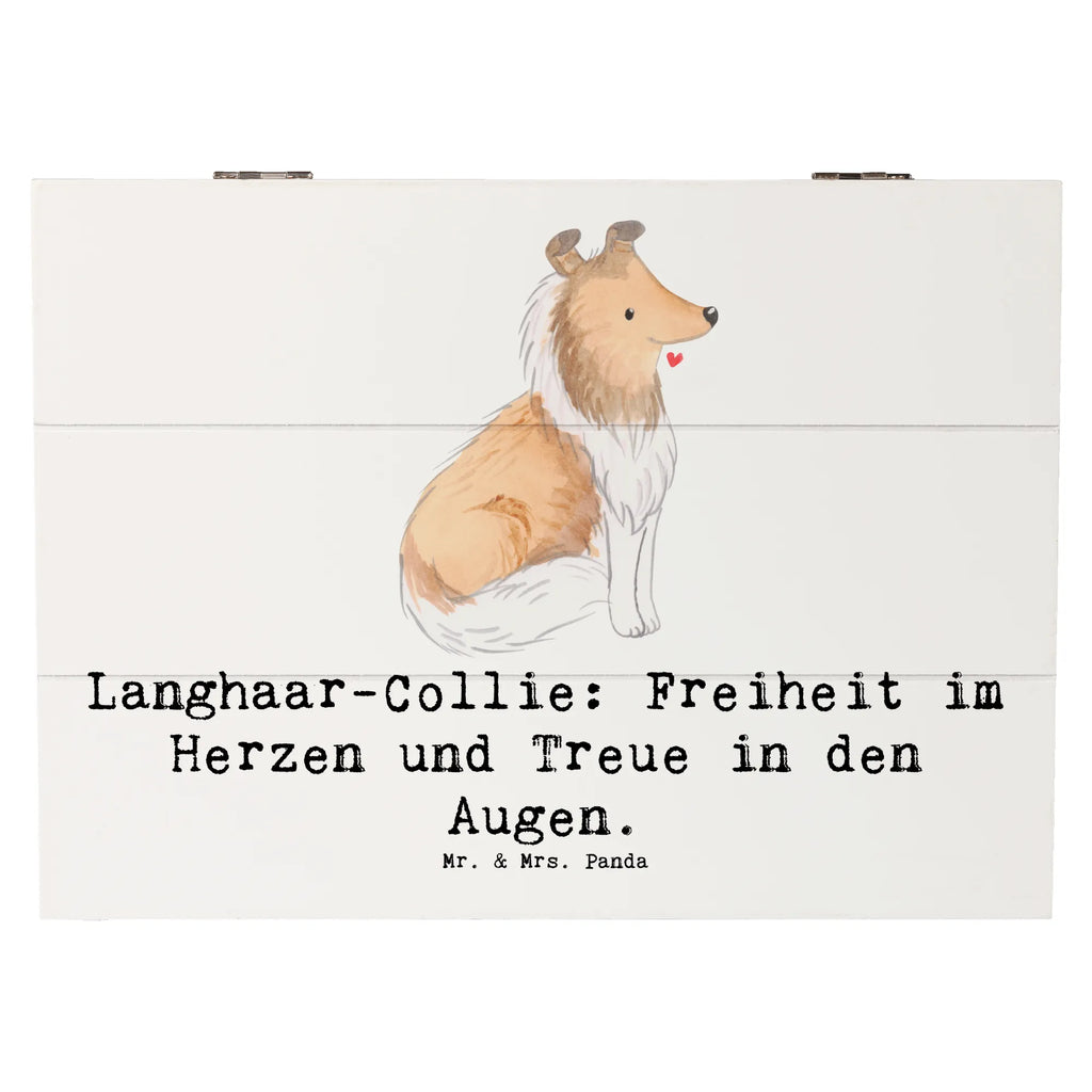 Holzkiste Langhaar Collie Treue Holzkiste, Kiste, Schatzkiste, Truhe, Schatulle, XXL, Erinnerungsbox, Erinnerungskiste, Dekokiste, Aufbewahrungsbox, Geschenkbox, Geschenkdose, Hund, Hunderasse, Rassehund, Hundebesitzer, Geschenk, Tierfreund, Schenken, Welpe