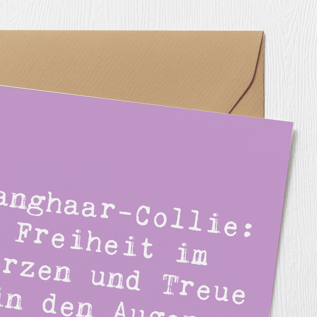 Deluxe Karte Spruch Langhaar Collie Treue Karte, Grußkarte, Klappkarte, Einladungskarte, Glückwunschkarte, Hochzeitskarte, Geburtstagskarte, Hochwertige Grußkarte, Hochwertige Klappkarte, Hund, Hunderasse, Rassehund, Hundebesitzer, Geschenk, Tierfreund, Schenken, Welpe