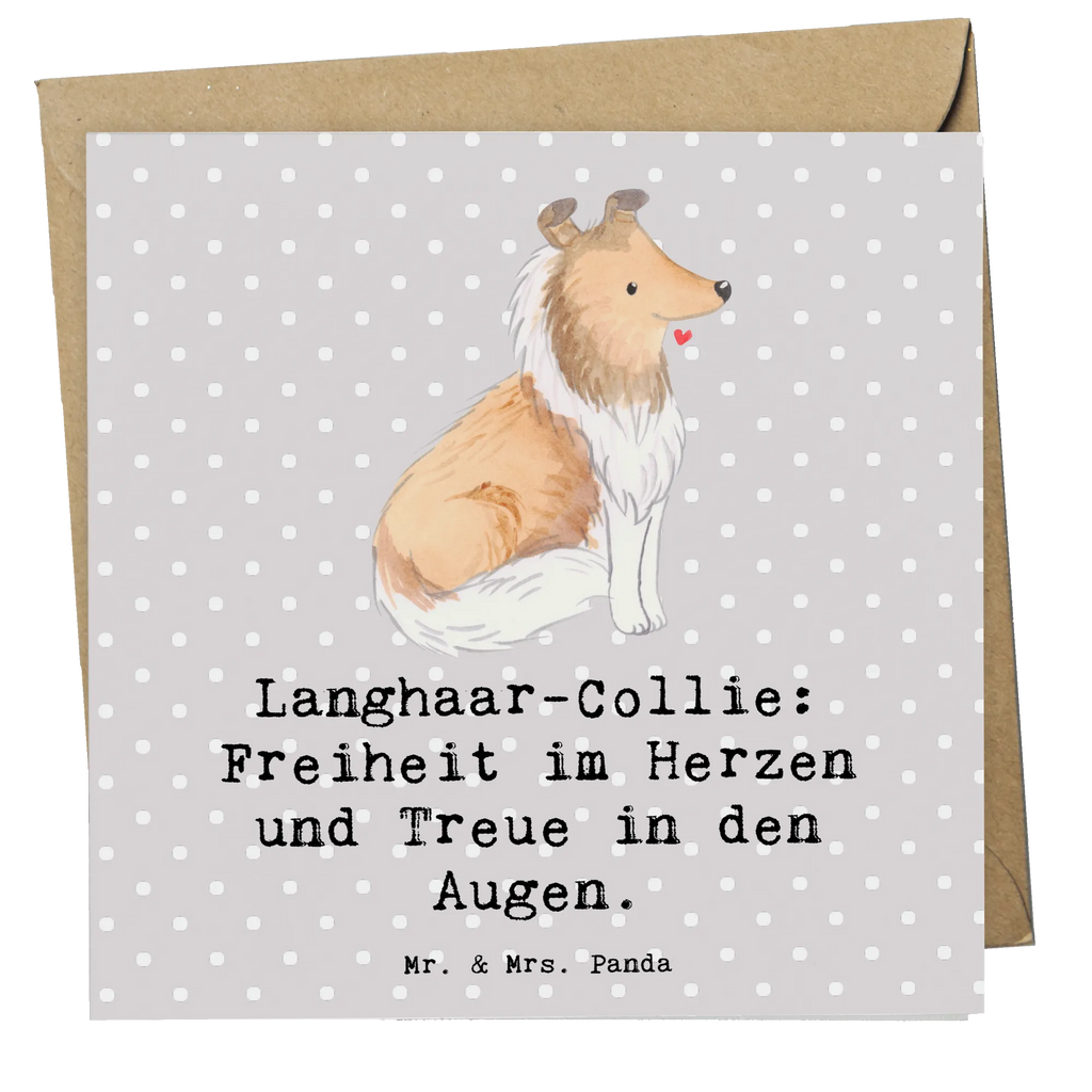 Deluxe Karte Langhaar Collie Treue Karte, Grußkarte, Klappkarte, Einladungskarte, Glückwunschkarte, Hochzeitskarte, Geburtstagskarte, Hochwertige Grußkarte, Hochwertige Klappkarte, Hund, Hunderasse, Rassehund, Hundebesitzer, Geschenk, Tierfreund, Schenken, Welpe