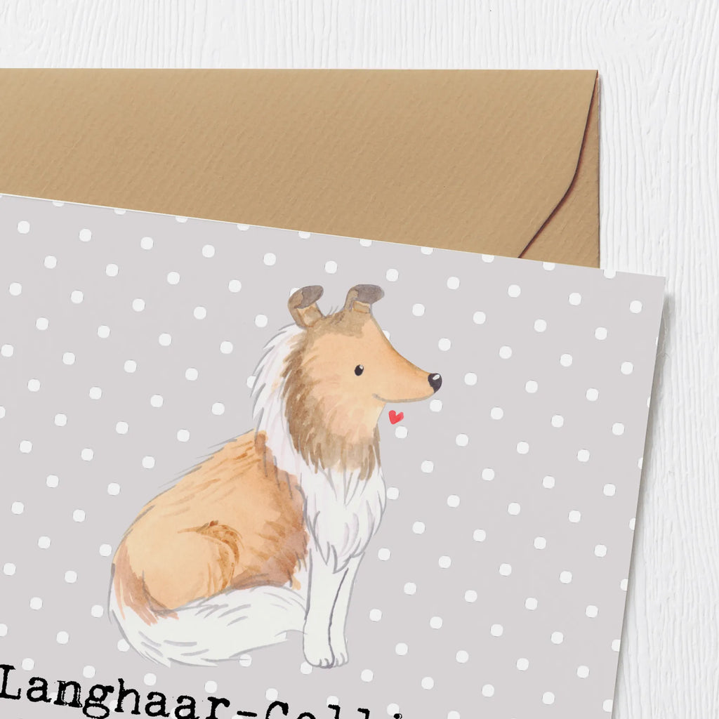 Deluxe Karte Langhaar Collie Treue Karte, Grußkarte, Klappkarte, Einladungskarte, Glückwunschkarte, Hochzeitskarte, Geburtstagskarte, Hochwertige Grußkarte, Hochwertige Klappkarte, Hund, Hunderasse, Rassehund, Hundebesitzer, Geschenk, Tierfreund, Schenken, Welpe