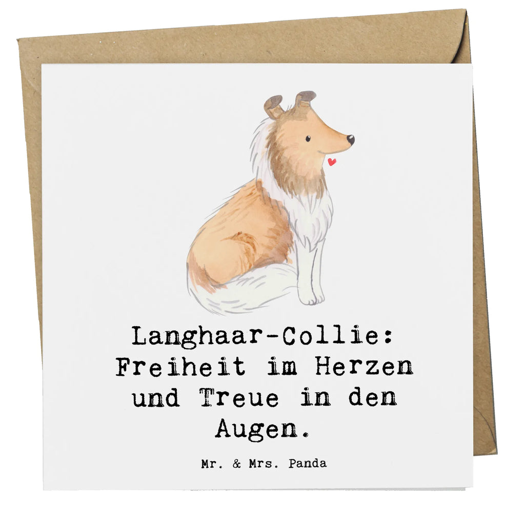 Deluxe Karte Langhaar Collie Treue Karte, Grußkarte, Klappkarte, Einladungskarte, Glückwunschkarte, Hochzeitskarte, Geburtstagskarte, Hochwertige Grußkarte, Hochwertige Klappkarte, Hund, Hunderasse, Rassehund, Hundebesitzer, Geschenk, Tierfreund, Schenken, Welpe