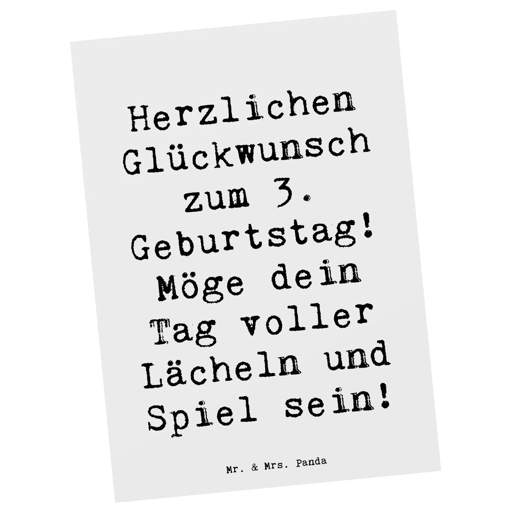 Postkarte Spruch 3. Geburtstag Lächeln und Spiel Postkarte, Karte, Geschenkkarte, Grußkarte, Einladung, Ansichtskarte, Geburtstagskarte, Einladungskarte, Dankeskarte, Ansichtskarten, Einladung Geburtstag, Einladungskarten Geburtstag, Geburtstag, Geburtstagsgeschenk, Geschenk